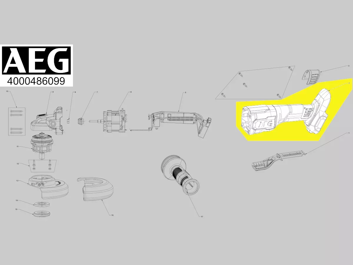 carter moteur réf. 4931494411 AEG